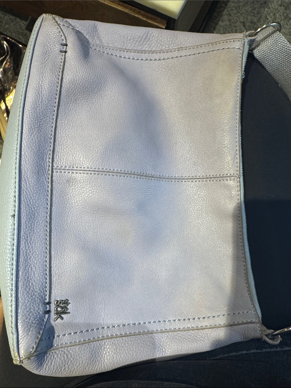 The Sak Lavender Leather Shoulder Bag